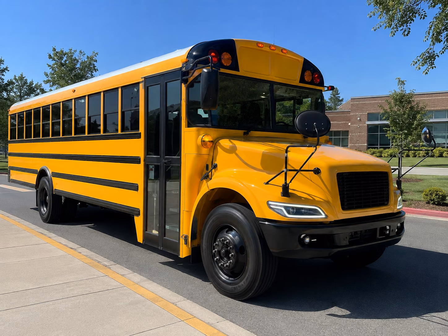 school buses for tracy college campus tours and high school programs