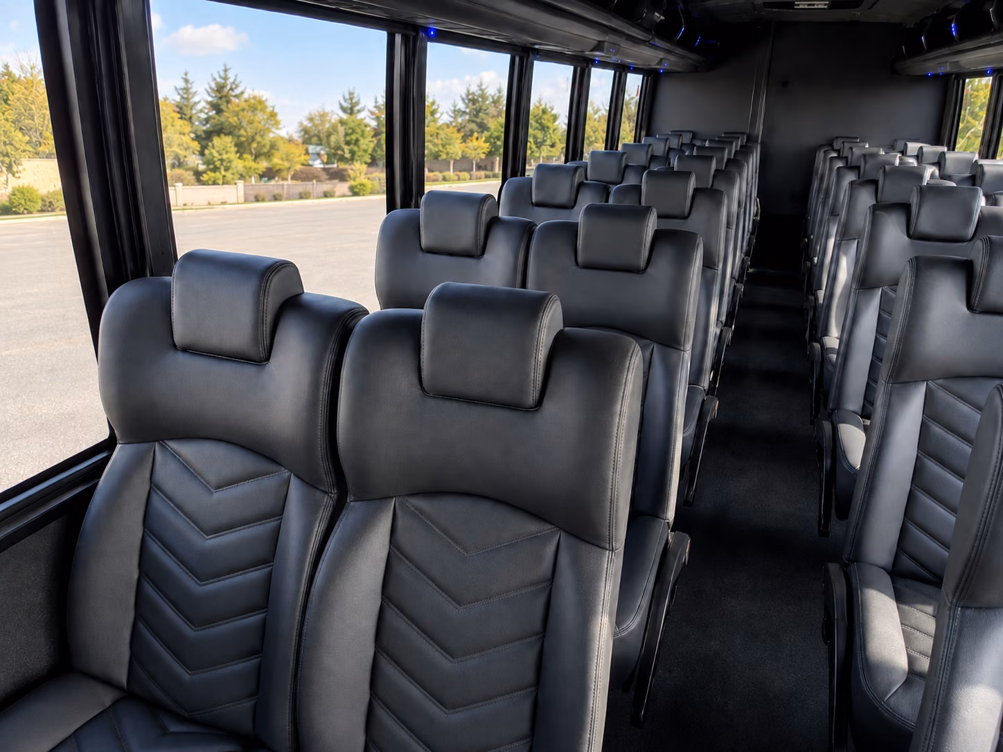 tracy 20 passenger minibus inside