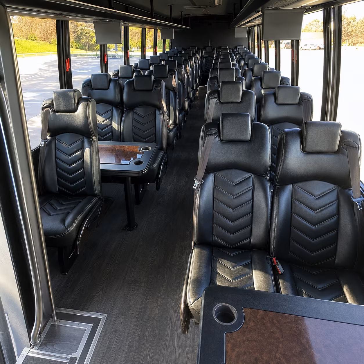 tracy 25 passenger minibus interior