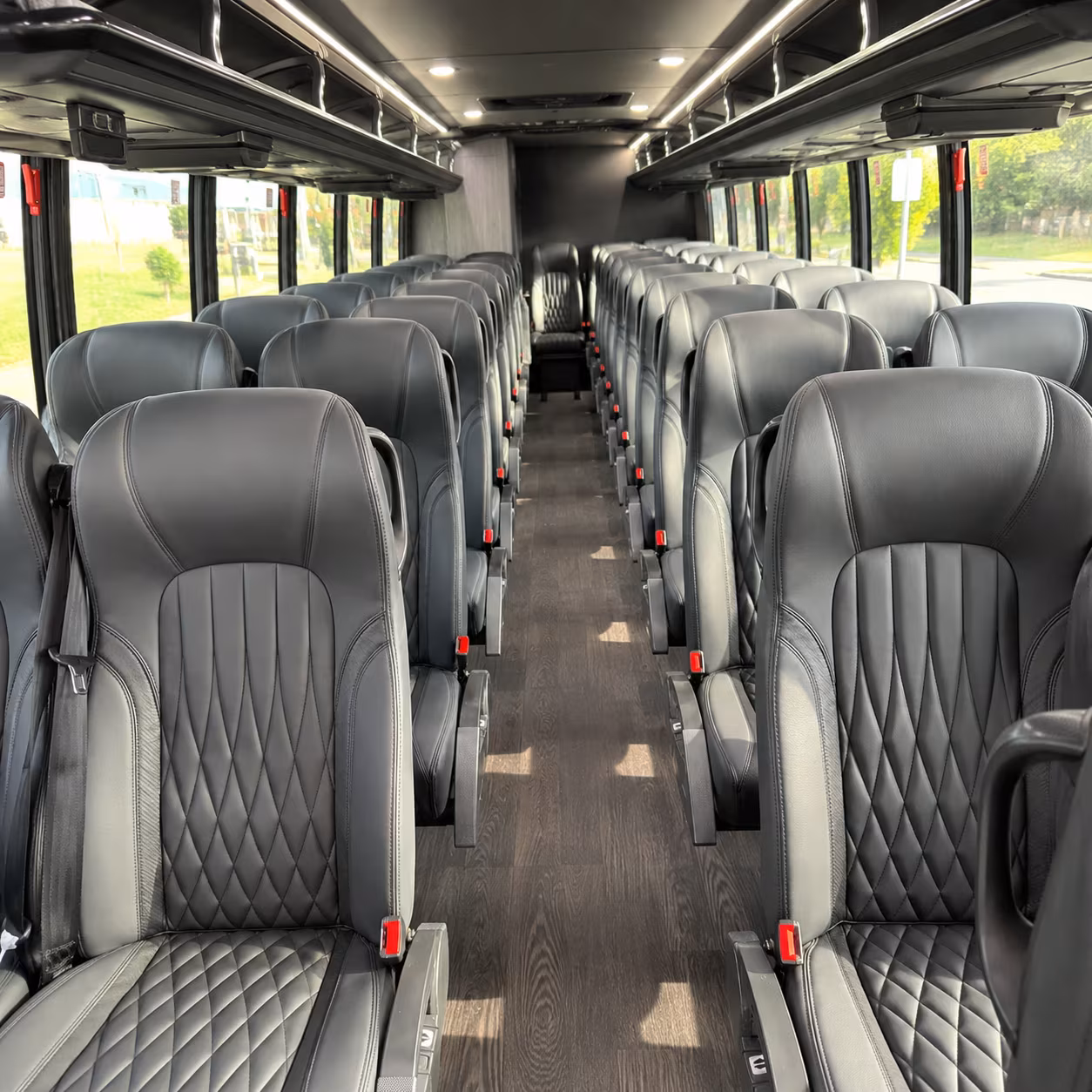 tracy 28 passenger minibus inside