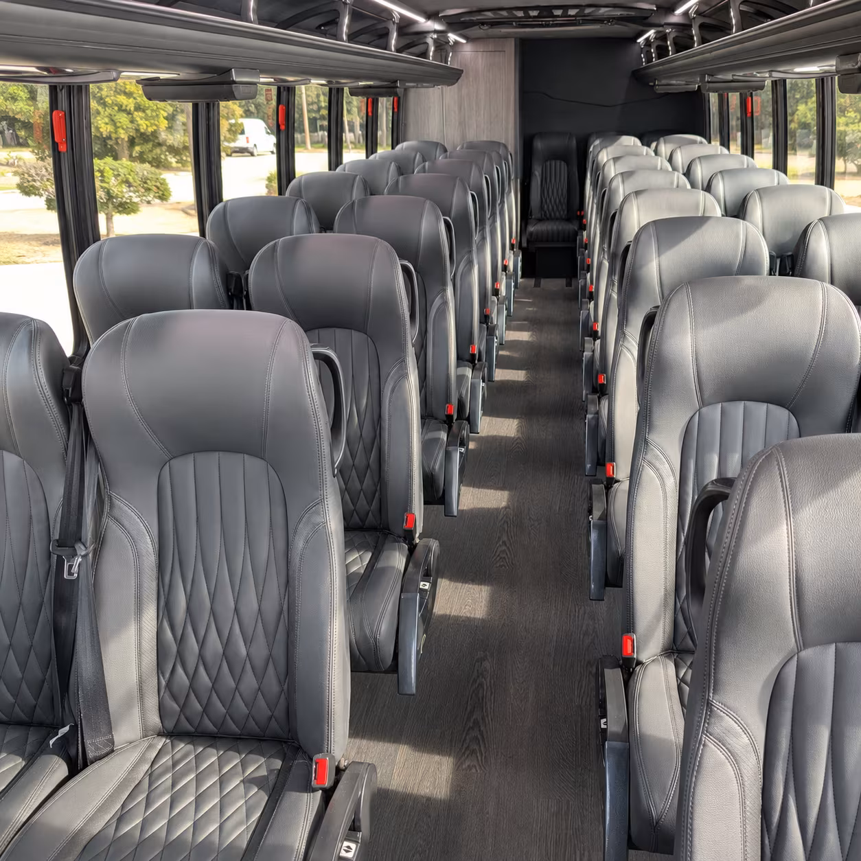 tracy 28 passenger minibus interior