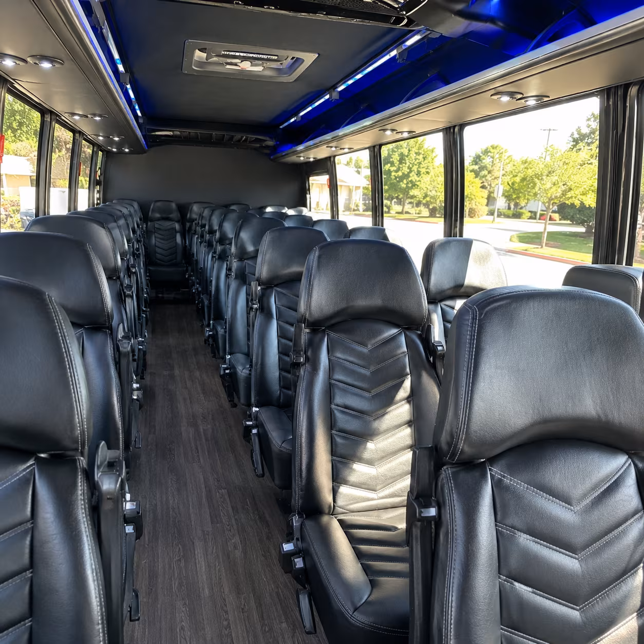 tracy 30 passenger minibus interior