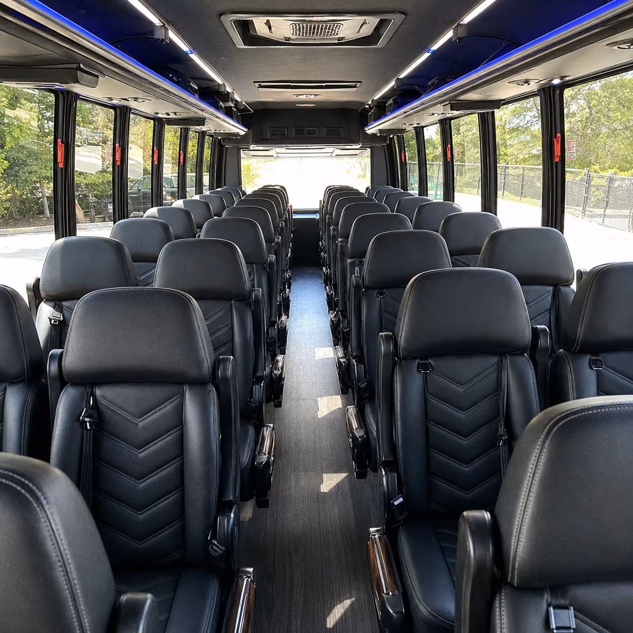 tracy 35 passenger minibus inside