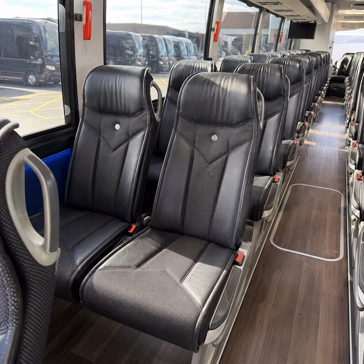 tracy 40 passenger charter bus interior