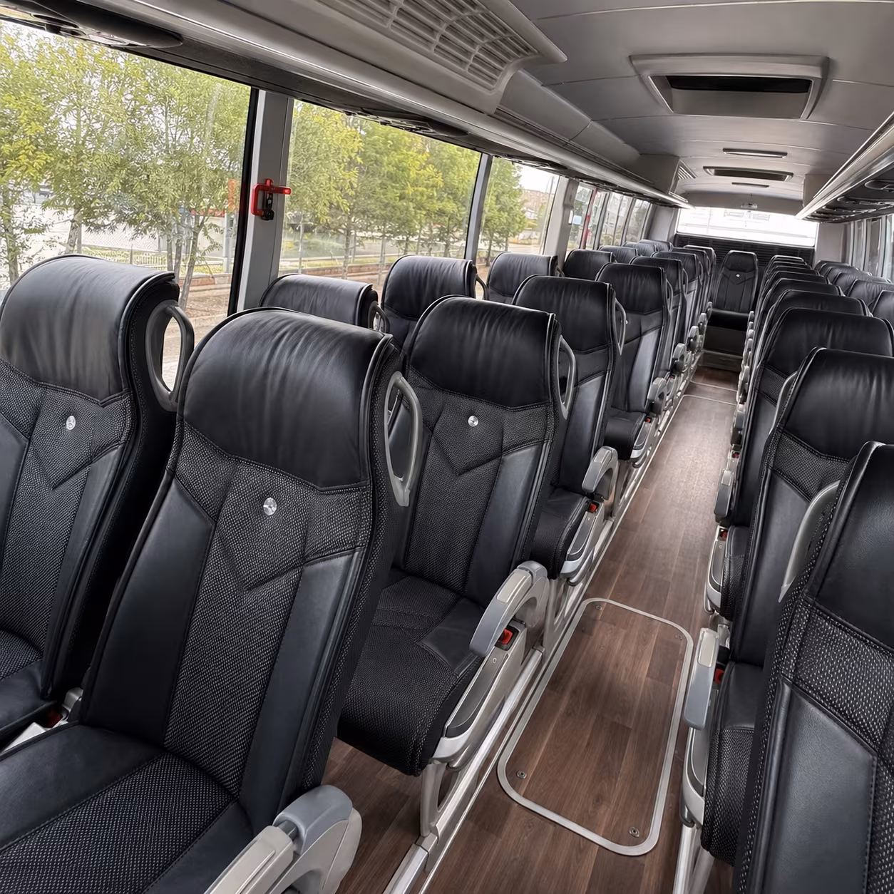 tracy charter bus inside