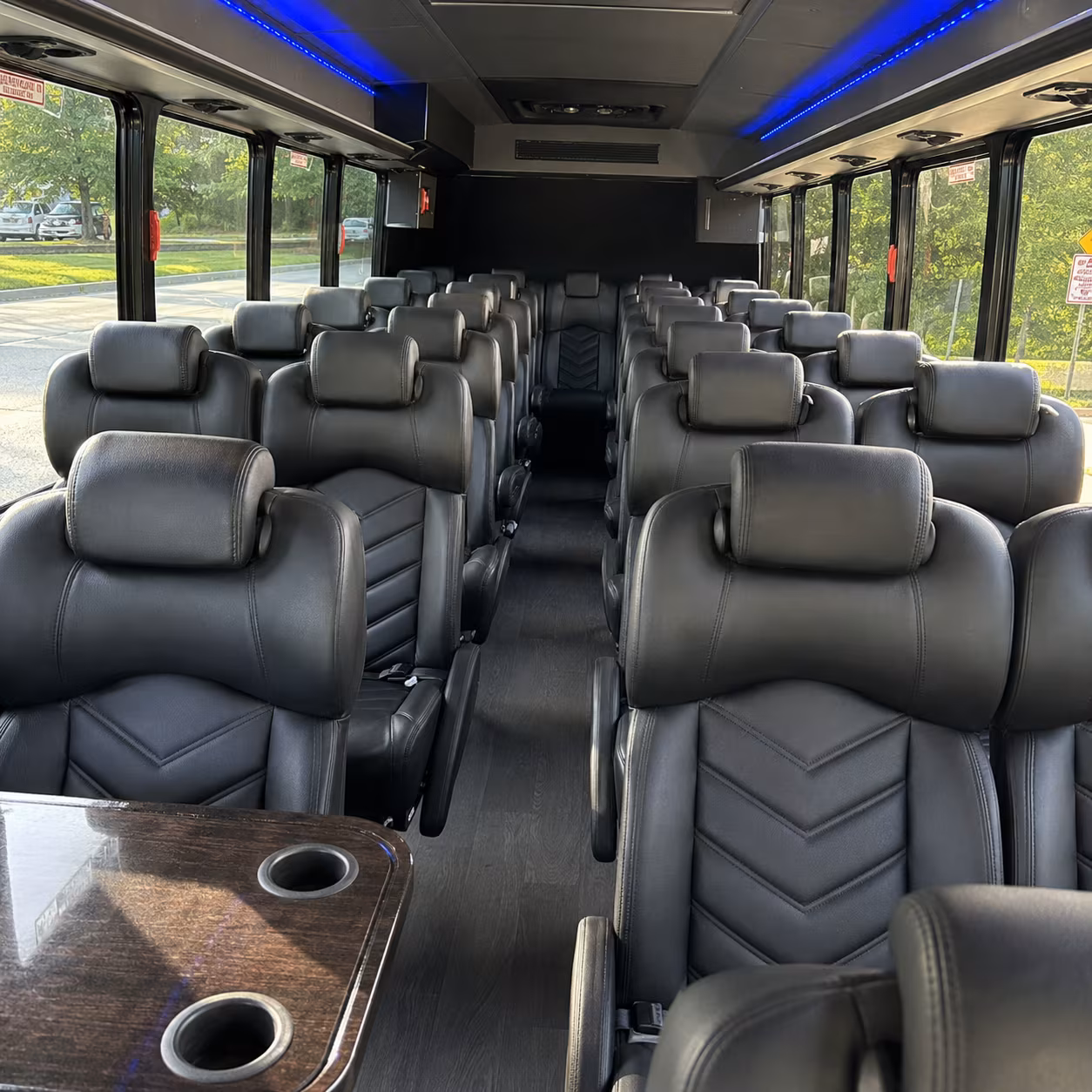 tracy sporting event transportation onboard seating